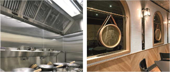 PappaRich Stainless steel and timber kitchen